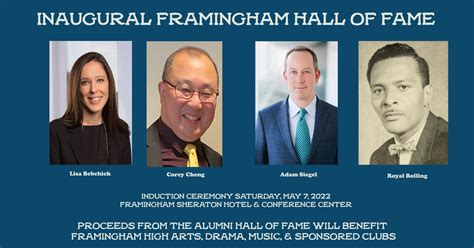 Inductees Unveiled for Inaugural Framingham Hall of Fame …