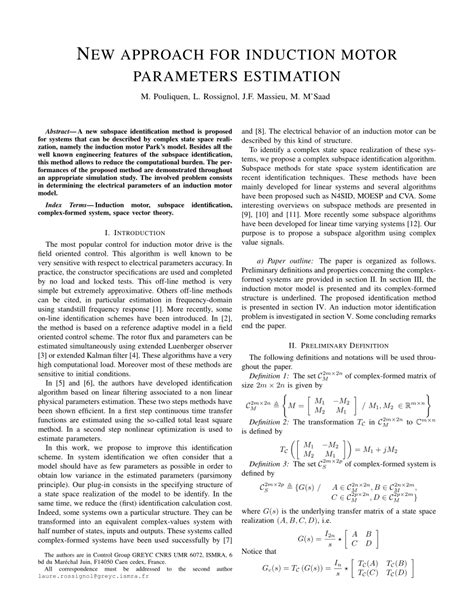 Induction motor parameter estimation.  1-4, Craiova, 2018.  The sensitivity...