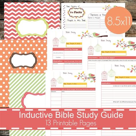Inductive Bible Study Guide Printables PDF by HomemadeStephani