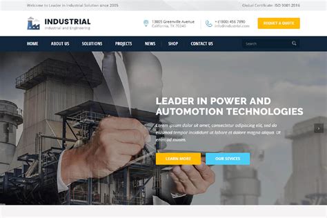 Industrial And Engineering Html Website Template Free Download