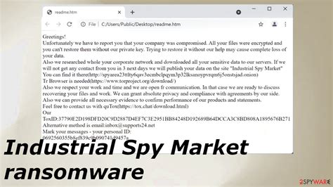 Industrial Spy Market Ransomware - Decryption, removal, and …