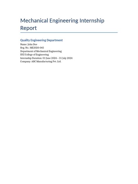 Industrial engineering internship report pdf.  Check out our internship report...