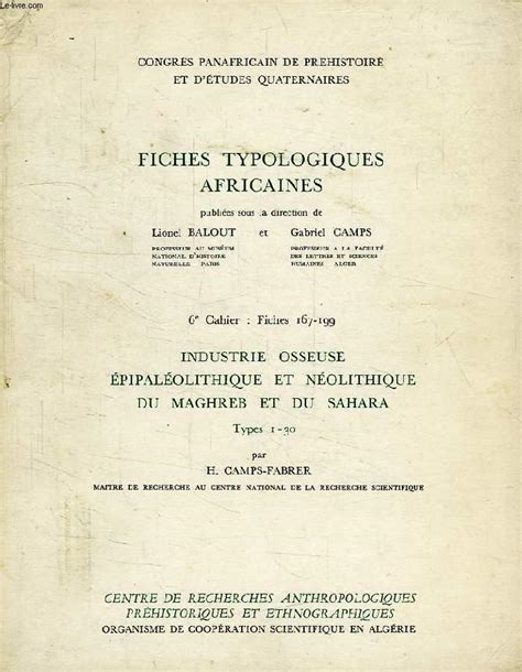 Industrie osseuse épipaléolithique et néolithique du maghreb et du sahara. - Révolution française et les lettres italiennes : 1789-1815.