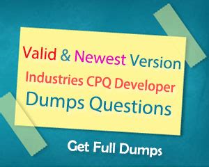 Industries-CPQ-Developer Actual Dumps