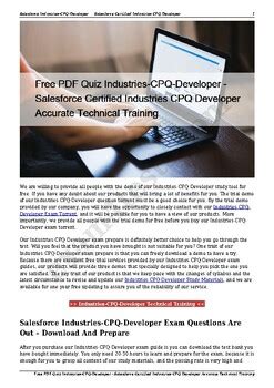 Industries-CPQ-Developer PDF Testsoftware