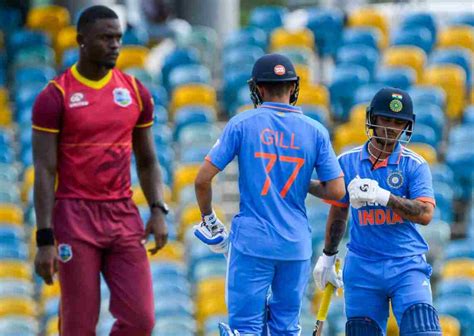 03:31 (IST) India captain for the series, Shikhar Dhawan was adjudged Player of the match for his 97. . Indvswi