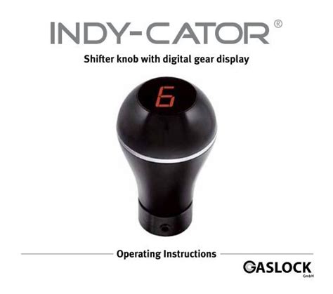 Indy cator manual gear shift knob. - Carrier mistral 310 manuale di servizio.