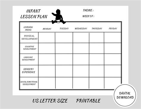 Infant Blank Lesson Plan Sheets Weekly Lesson Plan Doc Free Editable