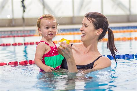Infant swim classes. Water Babies program provides a positive and safe introduction to the aquatic environment. A swimming foundation is built in 3 areas: breath control, balance and buoyancy, and movement. Classes encourage parents and children to remain relaxed. Free Water Babies Classes for Babies Under 6 Months. 
