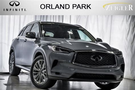 Infiniti of orland park. About. Dealer Vehicle Inventory. Filter. Sort. You have viewed 25 of 88 Results. New 2024 INFINITI QX50 Pure. 9 miles. 22 City / 28 Highway. 44,270MSRP. Zeigler INFINITI of … 