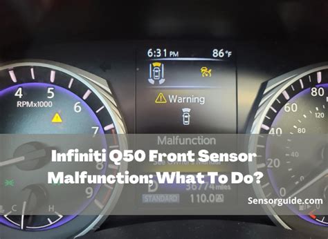 Infiniti qx80 front sensor malfunction.  A front sensor malfunction on an Infi...