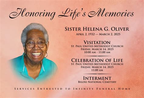 Infinity funeral home obituaries.  Paul United Methodist Church, Funer...