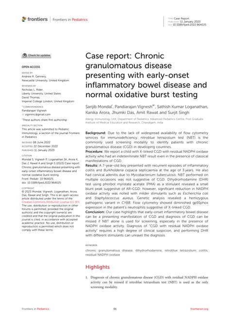 Inflammatory bowel disease in chronic granulomatous disease: An ...