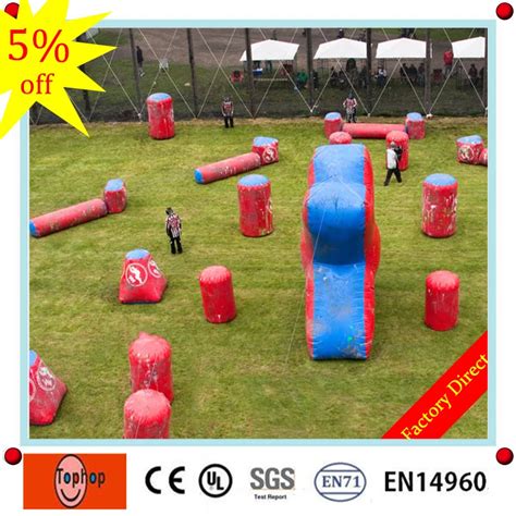 Inflatable Paintball Bunkers in South Wimbledon Paint Ball Arena ...