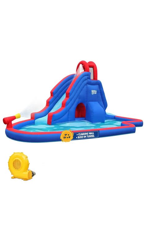 Inflatable water slide.  For Hours of Outdoor, Water-splashing Fun.  Some of the...