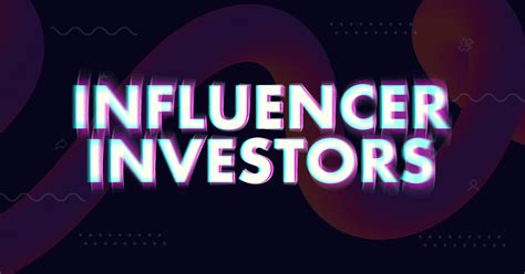 Influencer investors. Dec 5, 2022 · Investment literature identifies many influencers on who investors rely on for information. They include experts, friends, family or media (Herold et al., 2018; Emami Naeini, et al. 2018; Liang and Corkindale, 2016; Lake and Eastwood, 2004; Lantos, 2014; Quinton and Rutter, 1988). Yet, the focus of the majority of gender studies on influencers ... 