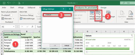 Infoga löpande datum excel