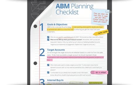 Infographic An ABM Planning Checklist The Po...