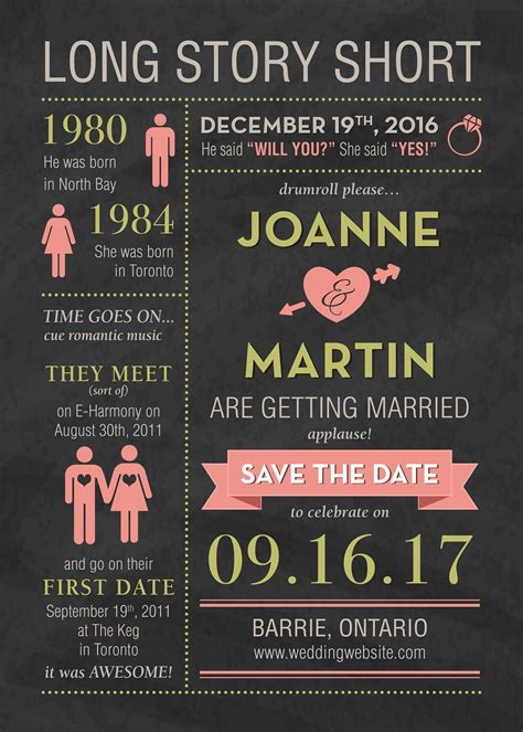 Infographic Save the Dates - Etsy