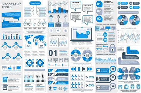 Infographic elements data visualization vector design template 371285