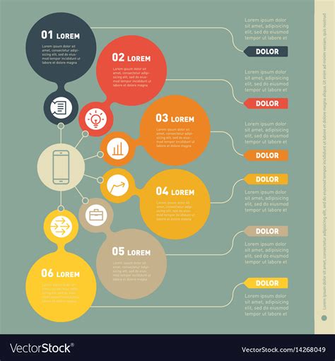 Infographic template of technology or education Vector Image