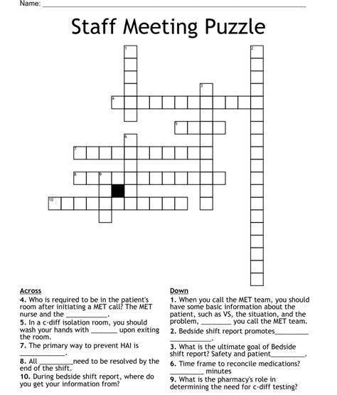 Informal meeting crossword. The Crossword Solver found 30 answers to "Formal assembly or meeting (7)", 7 letters crossword clue. The Crossword Solver finds answers to classic crosswords and cryptic crossword puzzles. Enter the length or pattern for better results. Click the answer to find similar crossword clues . A clue is required. 