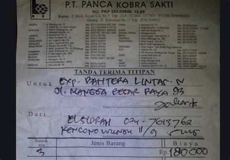 Informasi Dan Cara Cek Resi Panca Kobra Sakti - Cargo Indonesia