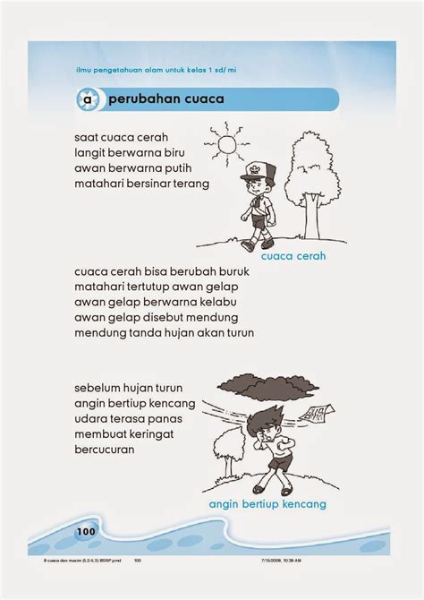 Informasi Tentang Cuaca dan Perubahannya, Kelas 3 SD