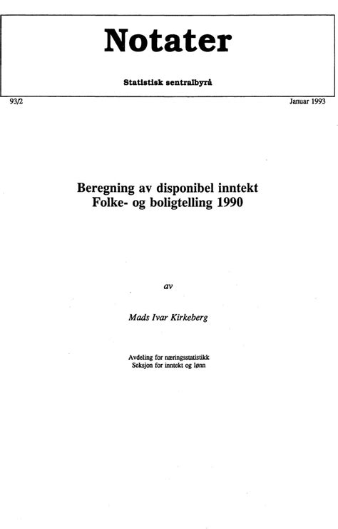 Informasjonen om folke  og boligtelling 1990 i massemediene. - Chevy g30 van werkstatt reparaturanleitung download ab 1988.