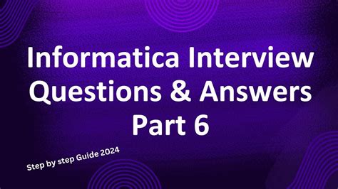 Informatica Interview Questions And Answers