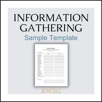 Information Gathering Form Template DocTemplates