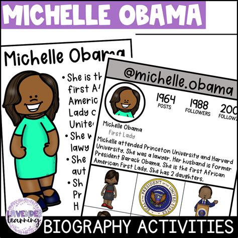 Information about michelle obama biography for kids