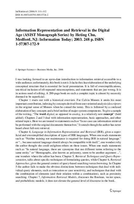 Information representation and retrieval in the digital age asist monograph series. - Manuali del motore john deere 3179.