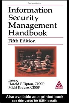 Information security management handbook fifth edition by harold f tipton. - Harry johnson bartenders manual 1934 reprint.