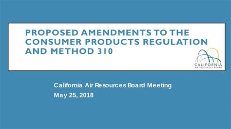 Informational Meeting - Proposed Amendments to the Air Quality …