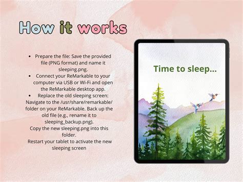 Informative Sleep Screen RemarkableTablet