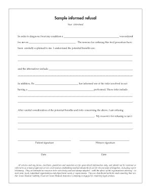 Informed Refusal the Form in Seconds Fill Out and Sign Printable PDF Template signNow