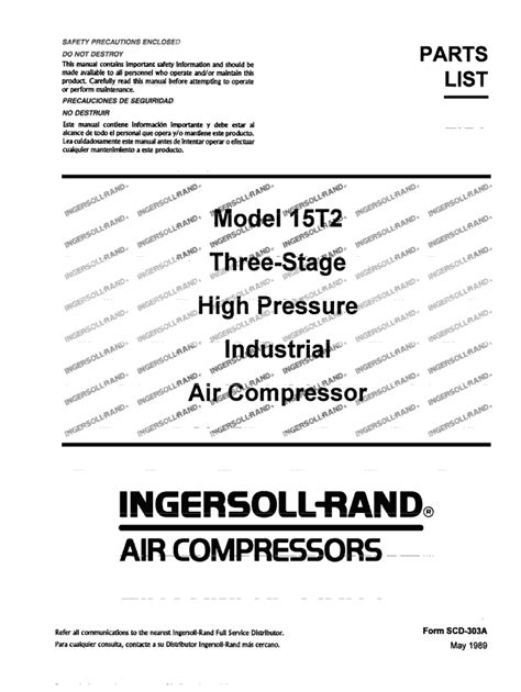 Ingersoll rand 425 air compressor parts manual. - Guida all'installazione della serie pro th3000.