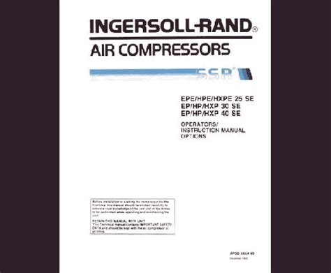 Ingersoll rand air compressor service manual p300. - Train the trainer tad james manual.