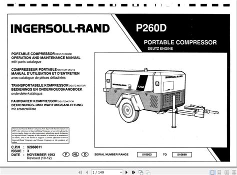 Ingersoll rand p260 kompressor service handbuch. - Manuale del portatile acer aspire 5735z.