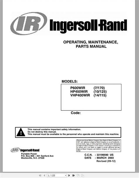 Ingersoll rand parts or repair manual. - Birds of britain a folding pocket guide to familiar species of england scotland wales pocket naturalist guide.