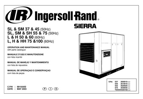 Ingersoll rand sierra hp 100 kompressor handbuch. - Triumph motorcycle 2009 2015 thunderbird 1600 manuale di riparazione.