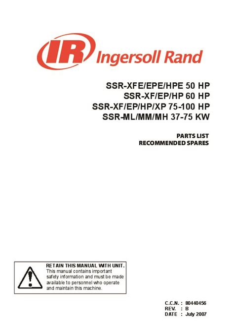Ingersoll rand ssr 2000 air compressor parts list manual. - Mini cooper owners workshop manual 2015.