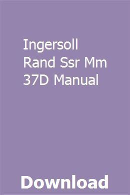 Ingersoll rand ssr mm 37d handbuch. - Allison transmission mt643 pto repair manual.