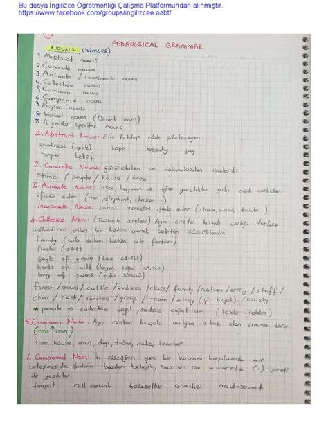Ingilizce Ders Notlari PDF Scribd.