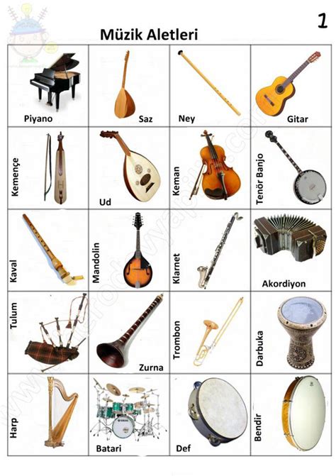 Ingilizce müzik aletleri tanıtımı