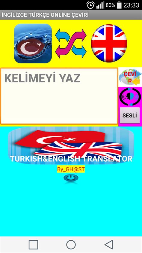 Ingilizce türkçe çeviri yap