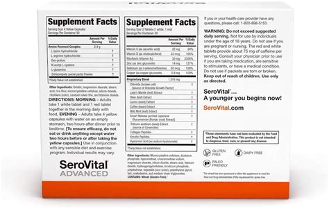 Ingredients in serovital. 84 CT, 0.37 lbs. Item # 391479. Our Renewal Complex helps revive your body's production of a peptide that affects your sleep, skin, energy, muscle tone, mental acuity, and more. SeroVital is clinically validated and trusted by countless women. 100% drug- and hormone-free. Specifications. Concern. Immune support. Form. Tablets, capsules & caplets. 