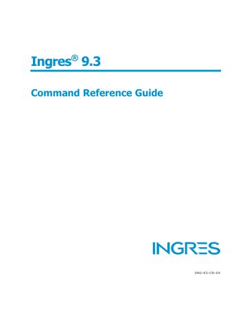Ingres quel reference manual by relational technology inc. - Scarica il manuale di linguistica forense.