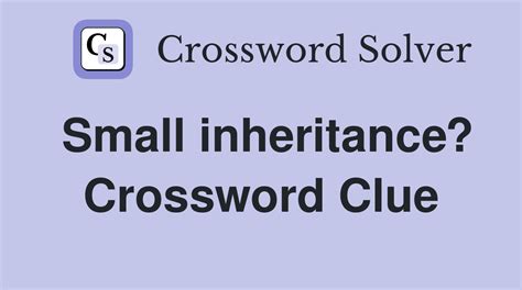 Inheritance Units Crossword Clue